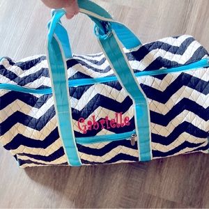 Large Quilted Tote (Gabrielle) on front in Pink